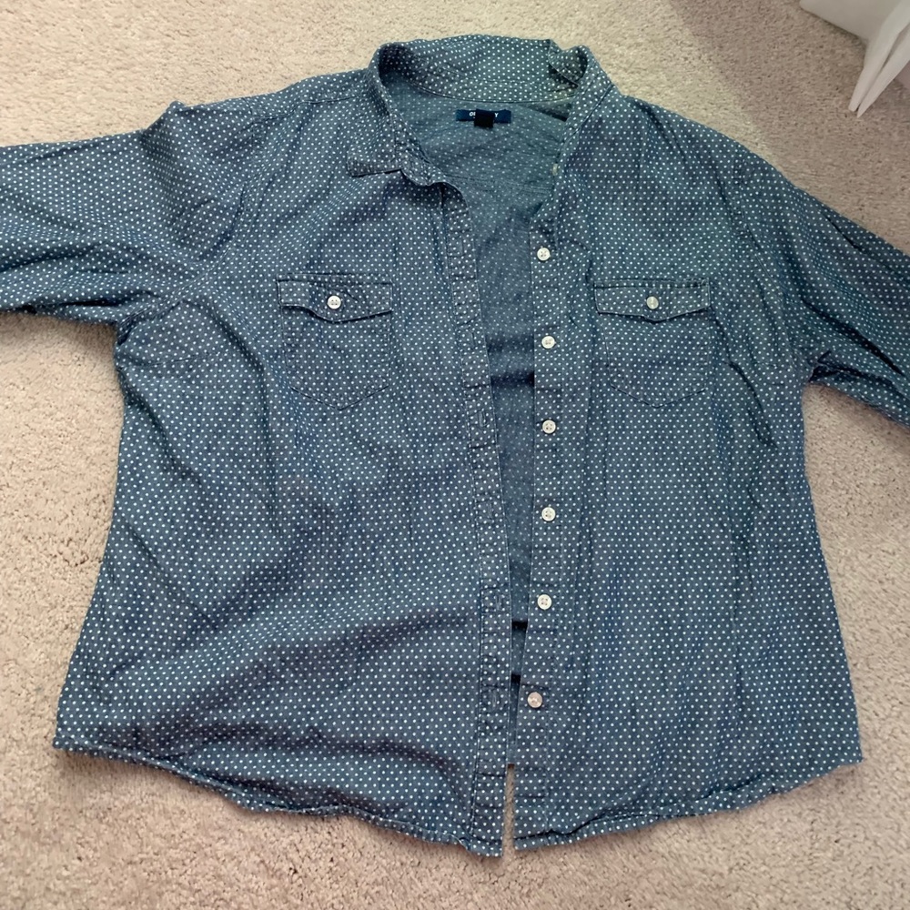 Polka Dot Button Up